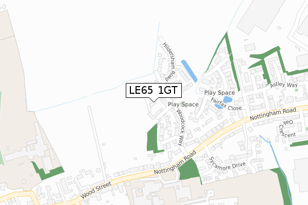 LE65 1GT map - large scale - OS Open Zoomstack (Ordnance Survey)