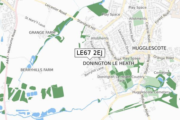 LE67 2EJ map - small scale - OS Open Zoomstack (Ordnance Survey) LE67 2EJ map - small scale - OS Open Zoomstack (Ordnance Survey)