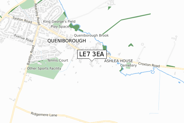 LE7 3EA map - small scale - OS Open Zoomstack (Ordnance Survey) LE7 3EA map - small scale - OS Open Zoomstack (Ordnance Survey)
