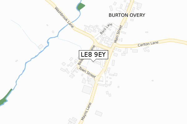 LE8 9EY map - large scale - OS Open Zoomstack (Ordnance Survey)