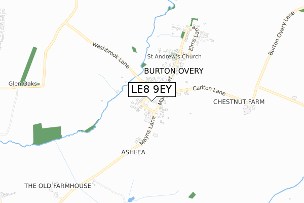 LE8 9EY map - small scale - OS Open Zoomstack (Ordnance Survey)