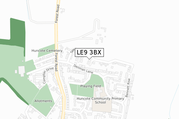 LE9 3BX map - large scale - OS Open Zoomstack (Ordnance Survey) LE9 3BX map - large scale - OS Open Zoomstack (Ordnance Survey)