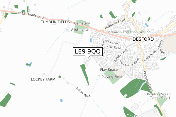 LE9 9QQ map - small scale - OS Open Zoomstack (Ordnance Survey) LE9 9QQ map - small scale - OS Open Zoomstack (Ordnance Survey)