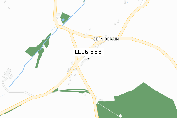 LL16 5EB map - large scale - OS Open Zoomstack (Ordnance Survey)