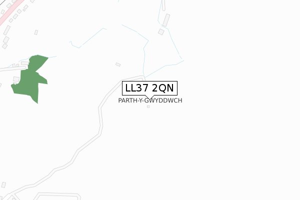 LL37 2QN map - large scale - OS Open Zoomstack (Ordnance Survey)