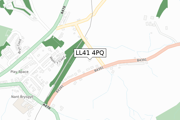 LL41 4PQ map - large scale - OS Open Zoomstack (Ordnance Survey)