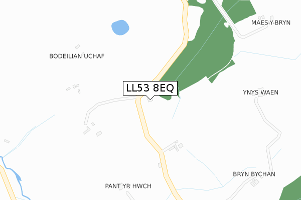 LL53 8EQ map - large scale - OS Open Zoomstack (Ordnance Survey)
