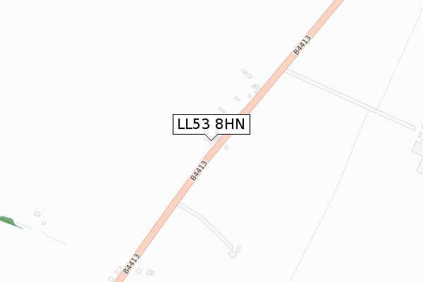 LL53 8HN map - large scale - OS Open Zoomstack (Ordnance Survey)