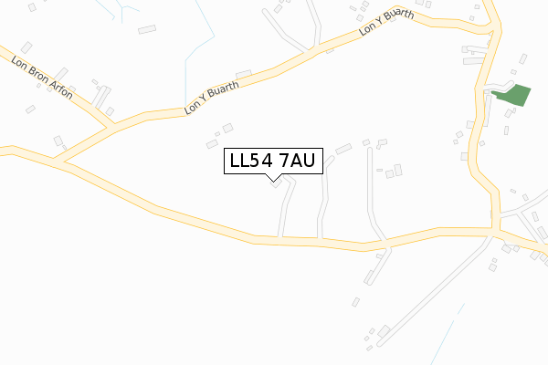 LL54 7AU map - large scale - OS Open Zoomstack (Ordnance Survey) LL54 7AU map - large scale - OS Open Zoomstack (Ordnance Survey)