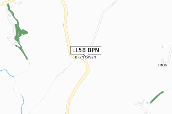 LL58 8PN map - large scale - OS Open Zoomstack (Ordnance Survey) LL58 8PN map - large scale - OS Open Zoomstack (Ordnance Survey)
