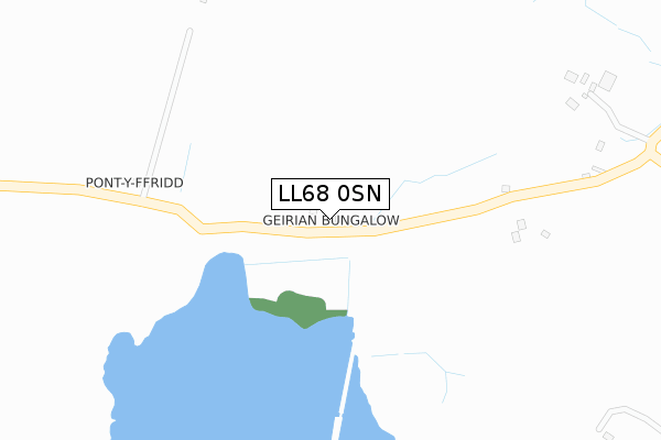 LL68 0SN map - large scale - OS Open Zoomstack (Ordnance Survey)