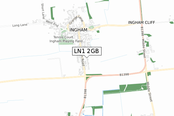 LN1 2GB map - small scale - OS Open Zoomstack (Ordnance Survey)