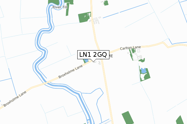 LN1 2GQ map - small scale - OS Open Zoomstack (Ordnance Survey)