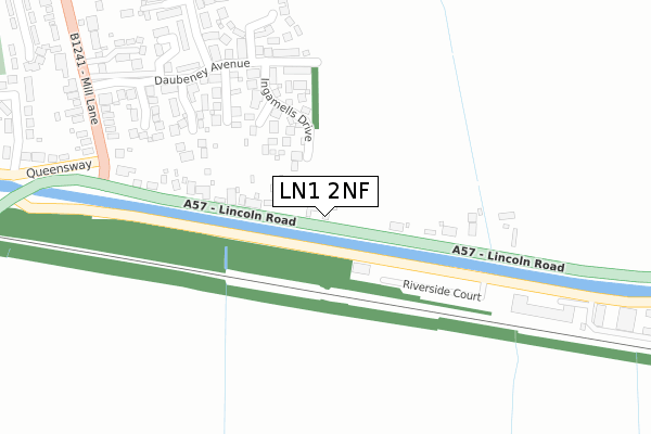 LN1 2NF map - large scale - OS Open Zoomstack (Ordnance Survey)