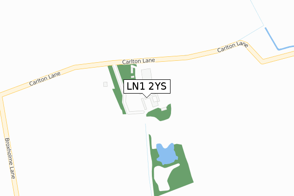 LN1 2YS map - large scale - OS Open Zoomstack (Ordnance Survey)