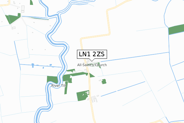 LN1 2ZS map - small scale - OS Open Zoomstack (Ordnance Survey)