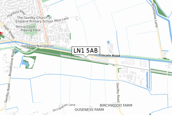 LN1 5AB map - small scale - OS Open Zoomstack (Ordnance Survey) LN1 5AB map - small scale - OS Open Zoomstack (Ordnance Survey)