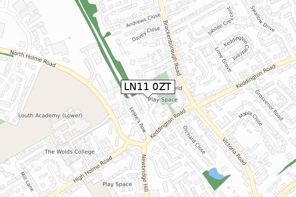 LN11 0ZT map - large scale - OS Open Zoomstack (Ordnance Survey)