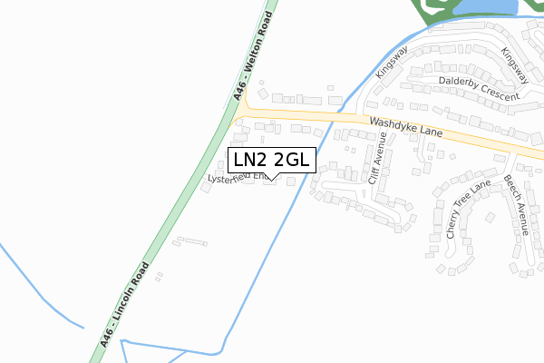 LN2 2GL map - large scale - OS Open Zoomstack (Ordnance Survey)