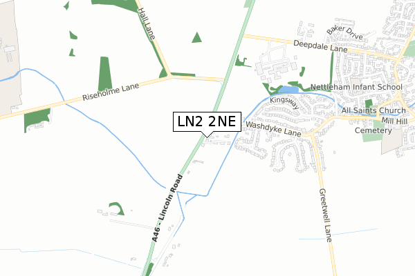LN2 2NE map - small scale - OS Open Zoomstack (Ordnance Survey) LN2 2NE map - small scale - OS Open Zoomstack (Ordnance Survey)