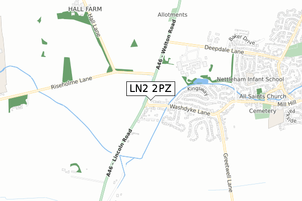 LN2 2PZ map - small scale - OS Open Zoomstack (Ordnance Survey) LN2 2PZ map - small scale - OS Open Zoomstack (Ordnance Survey)
