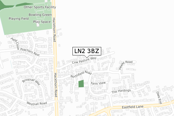 LN2 3BZ map - large scale - OS Open Zoomstack (Ordnance Survey) LN2 3BZ map - large scale - OS Open Zoomstack (Ordnance Survey)