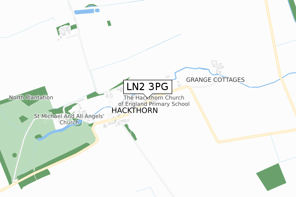 LN2 3PG map - small scale - OS Open Zoomstack (Ordnance Survey)