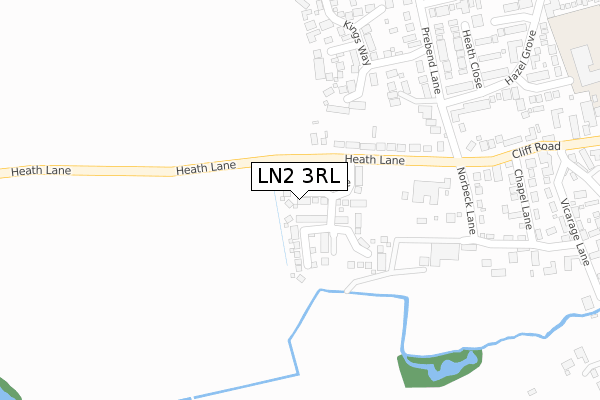LN2 3RL map - large scale - OS Open Zoomstack (Ordnance Survey)