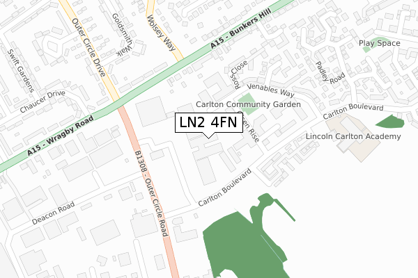 LN2 4FN map - large scale - OS Open Zoomstack (Ordnance Survey) LN2 4FN map - large scale - OS Open Zoomstack (Ordnance Survey)