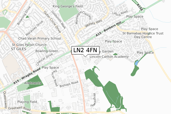 LN2 4FN map - small scale - OS Open Zoomstack (Ordnance Survey) LN2 4FN map - small scale - OS Open Zoomstack (Ordnance Survey)