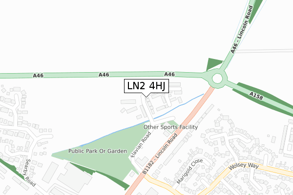 LN2 4HJ map - large scale - OS Open Zoomstack (Ordnance Survey) LN2 4HJ map - large scale - OS Open Zoomstack (Ordnance Survey)