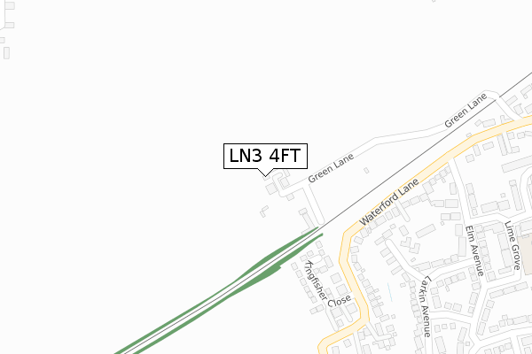 LN3 4FT map - large scale - OS Open Zoomstack (Ordnance Survey)