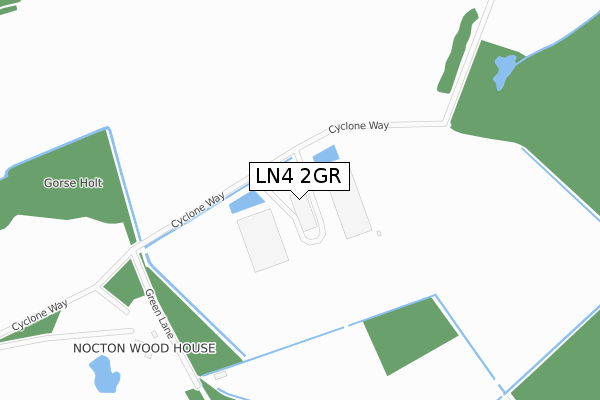LN4 2GR map - large scale - OS Open Zoomstack (Ordnance Survey)