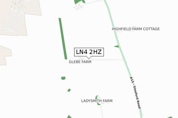 LN4 2HZ map - small scale - OS Open Zoomstack (Ordnance Survey)