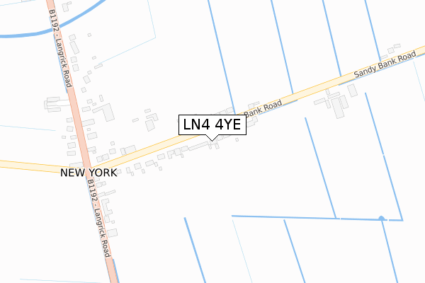 LN4 4YE map - large scale - OS Open Zoomstack (Ordnance Survey)