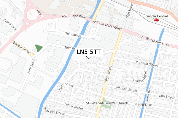 LN5 5TT map - large scale - OS Open Zoomstack (Ordnance Survey) LN5 5TT map - large scale - OS Open Zoomstack (Ordnance Survey)