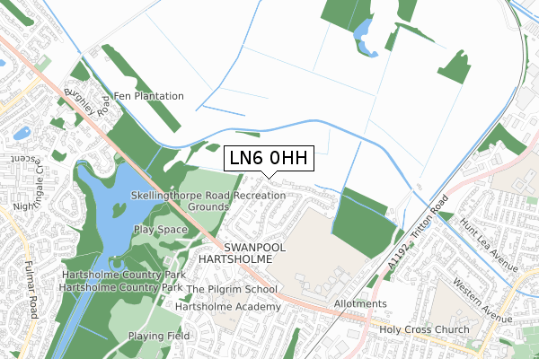 LN6 0HH map - small scale - OS Open Zoomstack (Ordnance Survey) LN6 0HH map - small scale - OS Open Zoomstack (Ordnance Survey)