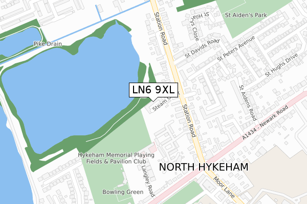 LN6 9XL map - large scale - OS Open Zoomstack (Ordnance Survey)