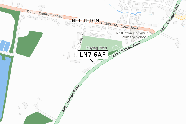 LN7 6AP map - large scale - OS Open Zoomstack (Ordnance Survey)