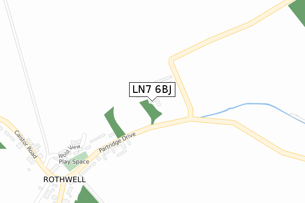 LN7 6BJ map - large scale - OS Open Zoomstack (Ordnance Survey)