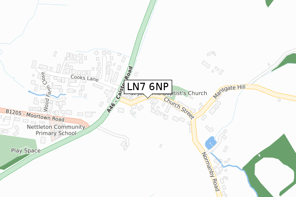 LN7 6NP map - large scale - OS Open Zoomstack (Ordnance Survey)