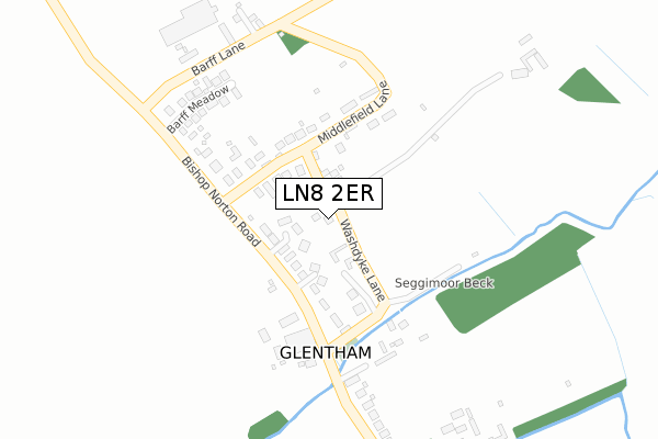 LN8 2ER map - large scale - OS Open Zoomstack (Ordnance Survey)
