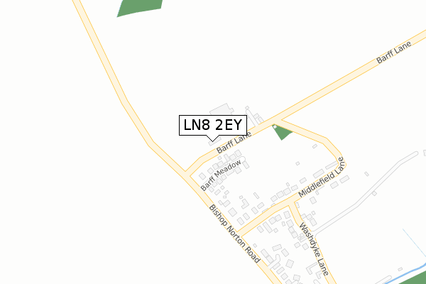 LN8 2EY map - large scale - OS Open Zoomstack (Ordnance Survey)