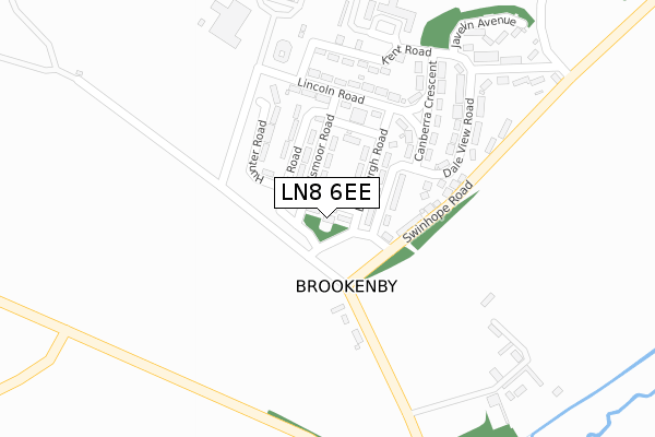 LN8 6EE map - large scale - OS Open Zoomstack (Ordnance Survey)