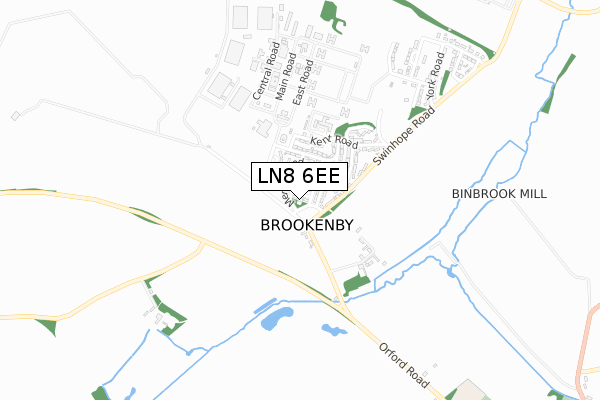 LN8 6EE map - small scale - OS Open Zoomstack (Ordnance Survey)