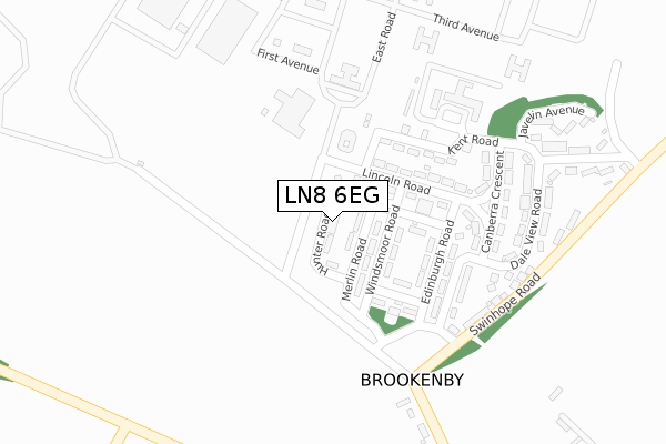 LN8 6EG map - large scale - OS Open Zoomstack (Ordnance Survey)