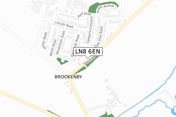 LN8 6EN map - large scale - OS Open Zoomstack (Ordnance Survey)