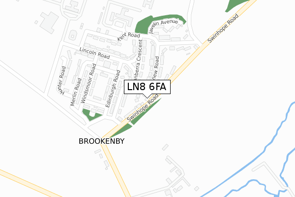 LN8 6FA map - large scale - OS Open Zoomstack (Ordnance Survey)