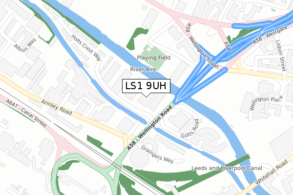 LS1 9UH map - large scale - OS Open Zoomstack (Ordnance Survey) LS1 9UH map - large scale - OS Open Zoomstack (Ordnance Survey)