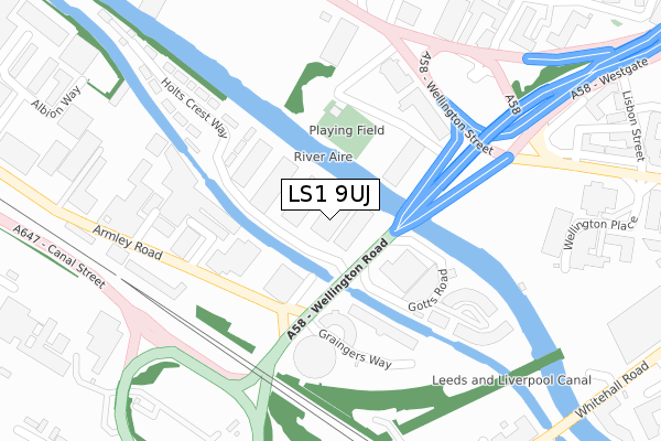 LS1 9UJ map - large scale - OS Open Zoomstack (Ordnance Survey) LS1 9UJ map - large scale - OS Open Zoomstack (Ordnance Survey)
